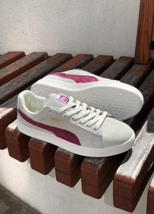 Кросівки puma suede grey/violet1 фото