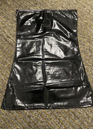 Маленькое чёрное соблазнительное платье кожаное латексные сексуальное xs s m4 фото