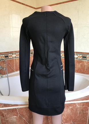 Суперское черное платье zara с молниями зара4 фото
