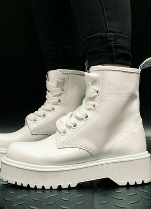 Черевики dr. martens jadon mono white ботинки