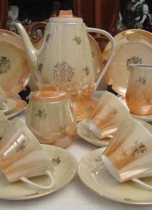 Красивый чайный сервиз фарфор германия №416