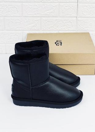 Мужские женские унисекс угги замш mini ugg leather замшеві уггі