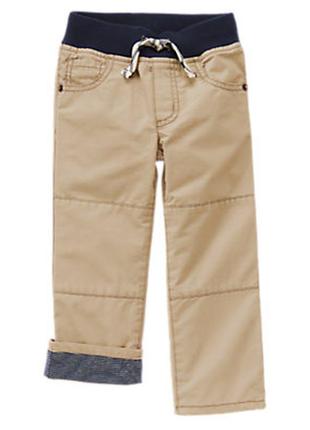 Теплые штаны на хлопковой подкладке gymboree джимбори утепленные брюки на мальчика