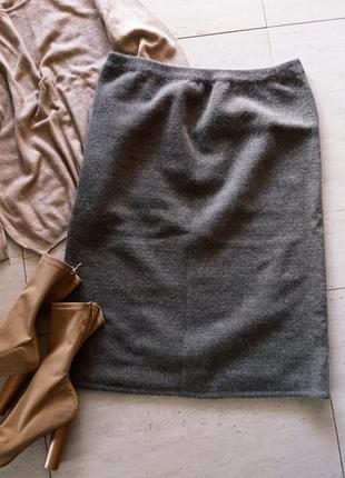 Теплая шерстяная  юбка хl -xxl1 фото