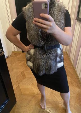 Жилет з натурального хутра норки