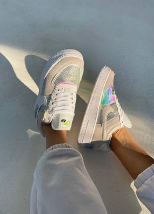 Жіночі кросівки  nike air force shadow “pure platinum”6 фото