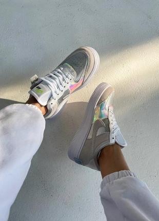 Жіночі кросівки  nike air force shadow “pure platinum”3 фото