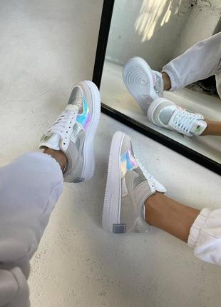 Жіночі кросівки  nike air force shadow “pure platinum”8 фото