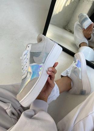 Жіночі кросівки  nike air force shadow “pure platinum”7 фото