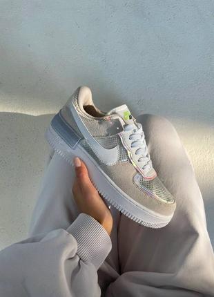 Жіночі кросівки  nike air force shadow “pure platinum”9 фото