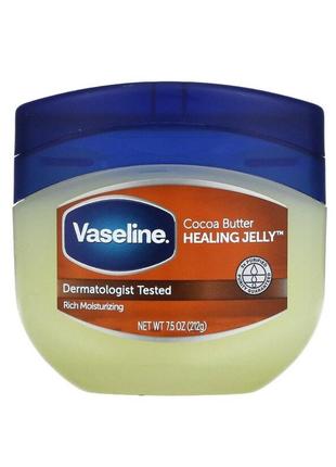 Vaseline healing jelly, мазь для глибокого зволоження з какао-маслом, 212 г4 фото