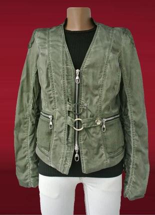 Стильная куртка хаки biba. размер uk12/eur40 (м).