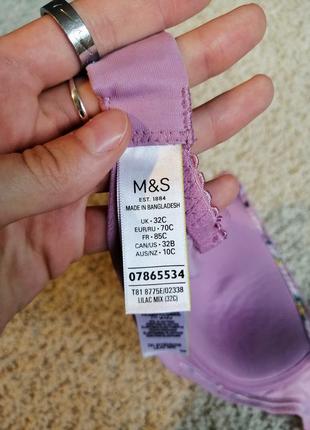 Красивый бюстгальтер m&s, лиф в цветочный принт, бюстгальтер2 фото