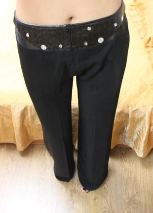 Классические черные штаны клеш2 фото