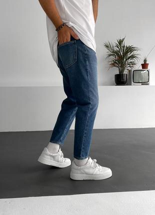 Чоловічі джинси mom синього кольору3 фото