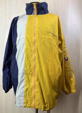 Оригинальная куртка ветровка tommy hilfiger big logo состояние:10/10 размер:xl