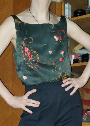 Шёлковый винтажный топ laura ashley шёлк винтаж3 фото