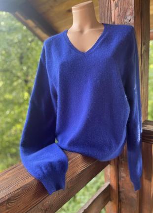 Фірмовий стильний натуральний кашеміровий светр джемпер