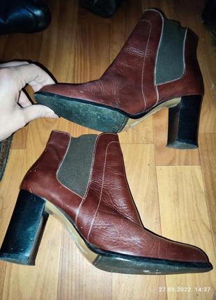 Сапоги козаки в стиле челси каблук 37