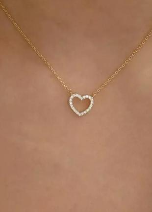 Мінімалістичний ланцюжок з сердечком, біжутерія