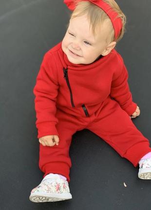 Теплий ромпер з начосом для дівчинки