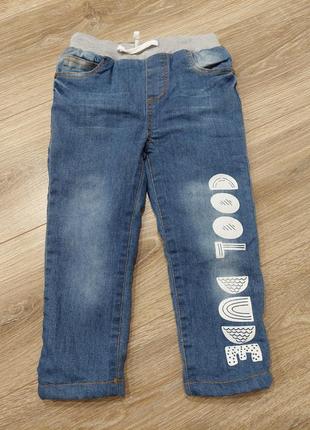 Утеплені флісові джинси 2-3 роки1 фото