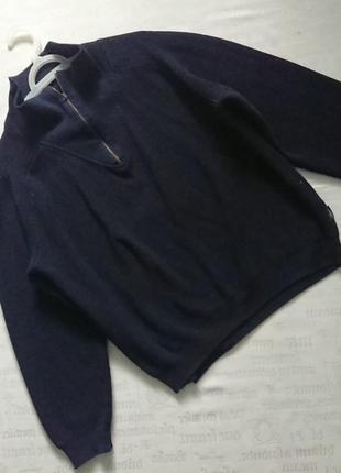 Трендовий мериносовый светр maselli / в'язаний джемпер з коміром на блискавці, унісекс1 фото