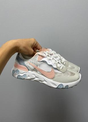 Кросівки nike react element 87 grey pink2 фото