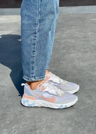 Кросівки nike react element 87 grey pink6 фото