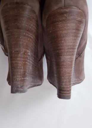 Майже нові замшеві ботфорти високі демісезонні чоботи натуральна замша шкіра michael kors7 фото