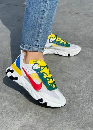 Кросівки nike react element 87 yellow blue red8 фото