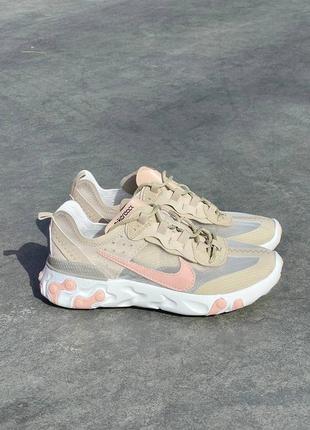 Кросівки nike react element 87 beige pink5 фото