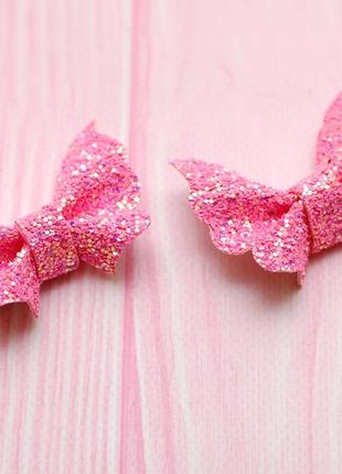 Заколки-метелики рожеві2 фото