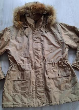 Большой размер!куртка с капюшоном и натуральным мехом курточка ветровка плащь пальто women's wardrobe2 фото