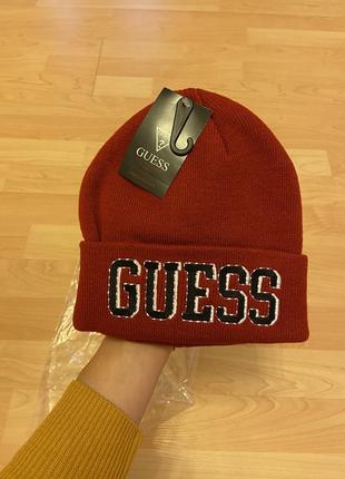 Шапка детская осенняя весенняя для мальчика девочки унисекс guess 4-6 лет