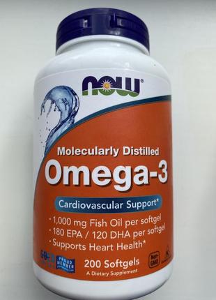 Now foods omega омега-3 очищенная на молекулярном уровне 200 капс omega3