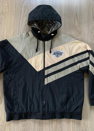 Мужская винтажная куртка с нашивками mitchell & ness los angeles kings nhl2 фото