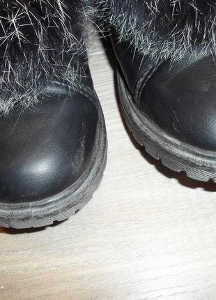 Шикарні теплі чобітки з натуральним хутром9 фото