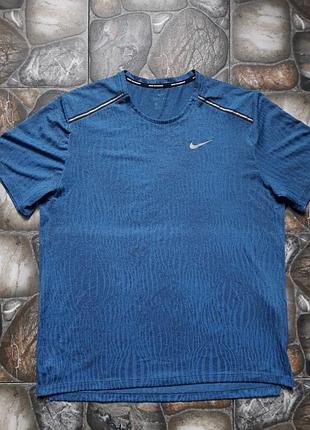Футболка nike dri-fit miler royal running