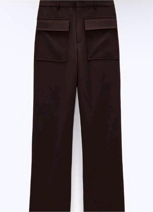 Прямые брюки с карманами zara3 фото
