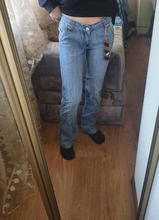 Котонові джинси прямі/трішки кльош. 25,26,30р2 фото