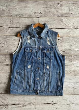 Джинсовая жилетка куртка mango h&m zara
