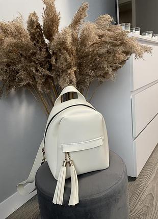 Рюкзак портфель сумка белый каркасный как zara