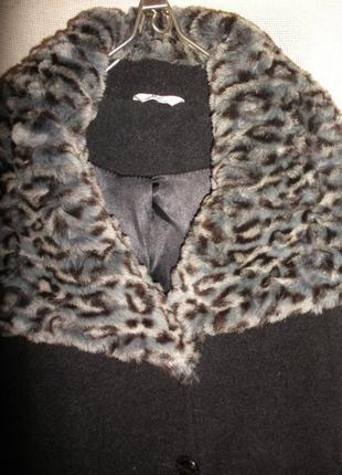 Теплое с высоким содержанием шерсти  длинное пальто  для высокой барышни3 фото