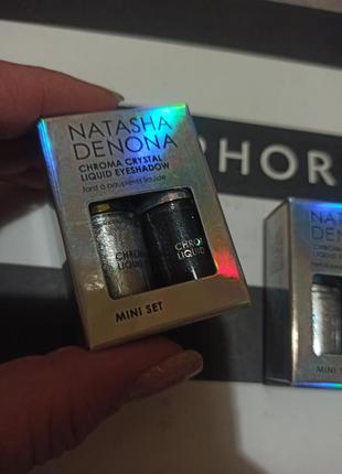Набір: рідкі тіні natasha denona chroma liquid crystal eyeshadow mini set - disco & space ( обмежена серія)2 фото