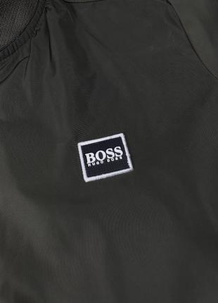Мужская брендовая куртка плащевка ветровка чоловіча плащівка бомбер бренд hugo boss3 фото