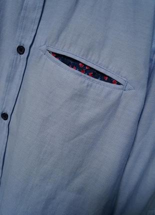 Однотонная рубашка с карманом slim fit zara2 фото