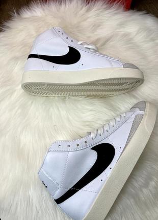 Nike blazer mid 77 vintage white black3 фото