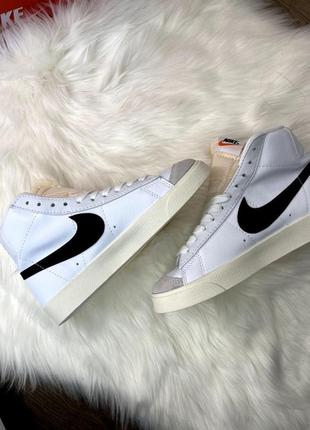 Nike blazer mid 77 vintage white black2 фото