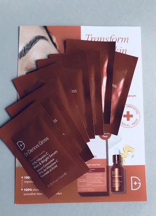 Пілинг та сироватка dr. dennis gross vitamin c lactic 15% firm & bright serum4 фото